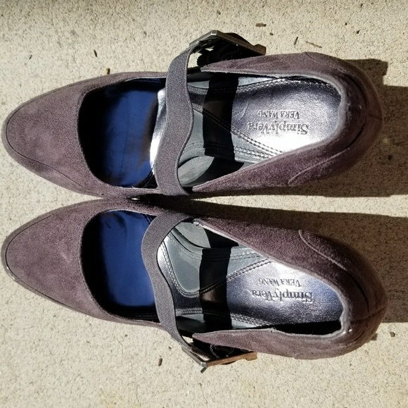 Simply Vera Jardine Grey Chunky Heel Wedges - Picture 8 of 8